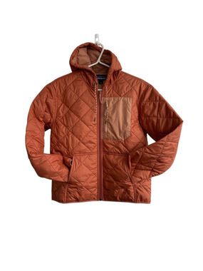 Patagonia Women's Diamond Quilted Bomber Hoody Sz Small in Red Potter